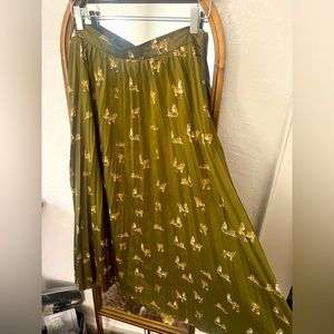 Zara Army Green Tiger Skirt